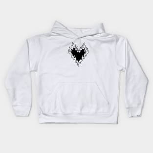 heart on fire Kids Hoodie